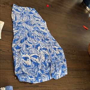 Free People Blue and White Patterned Dress